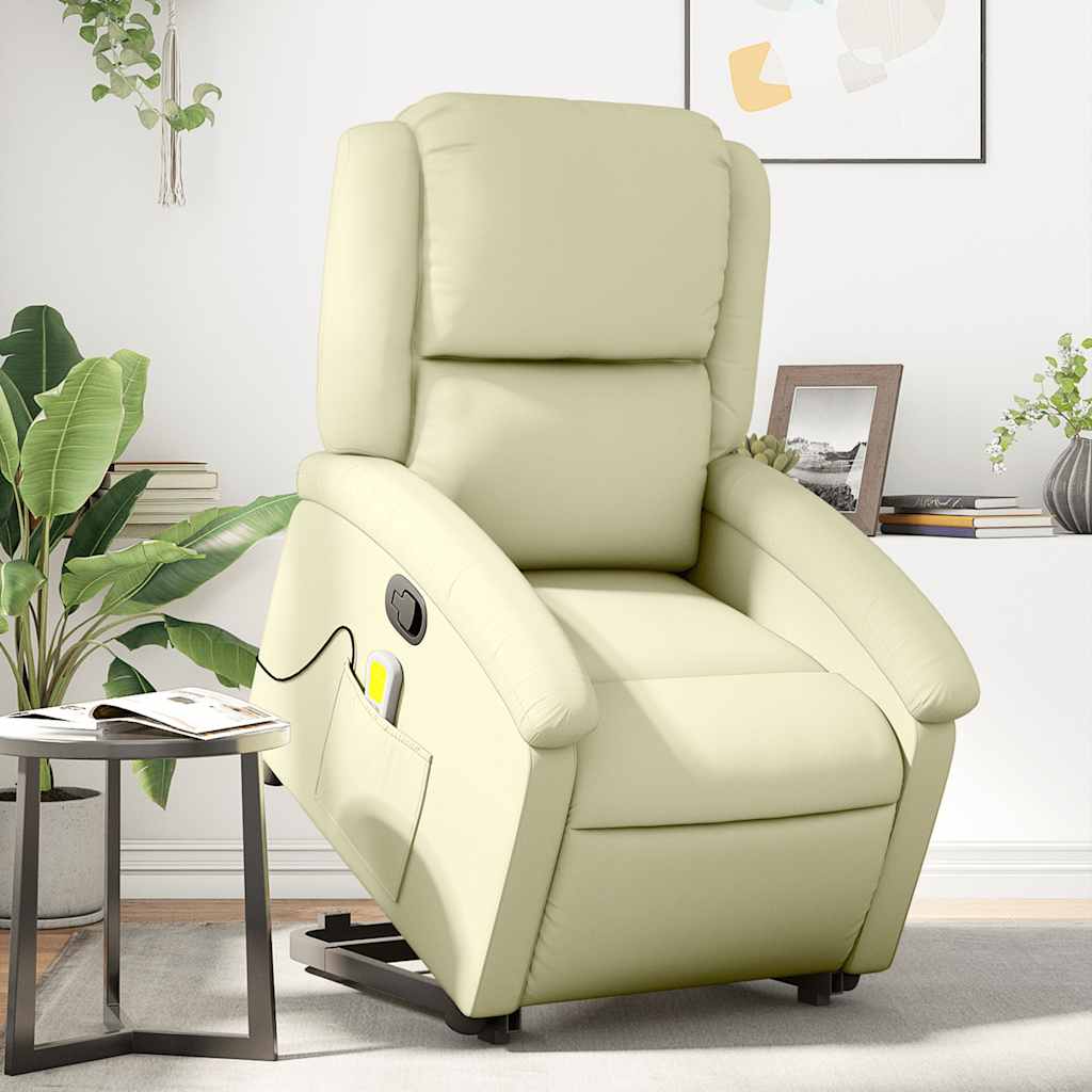 Stand Up Massage Recliner Chair Real Leather