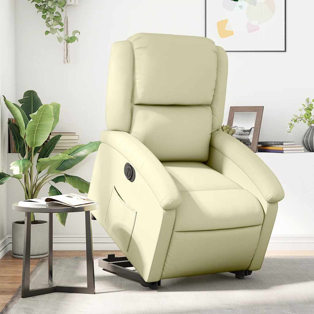 Stand Up Massage Recliner Chair Real Leather