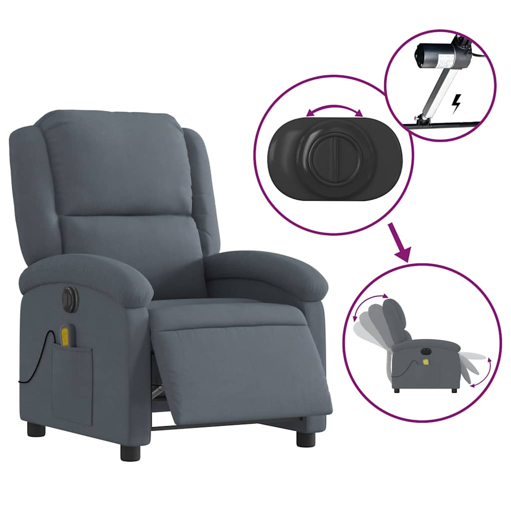 Electric Massage Recliner Chair Velvet