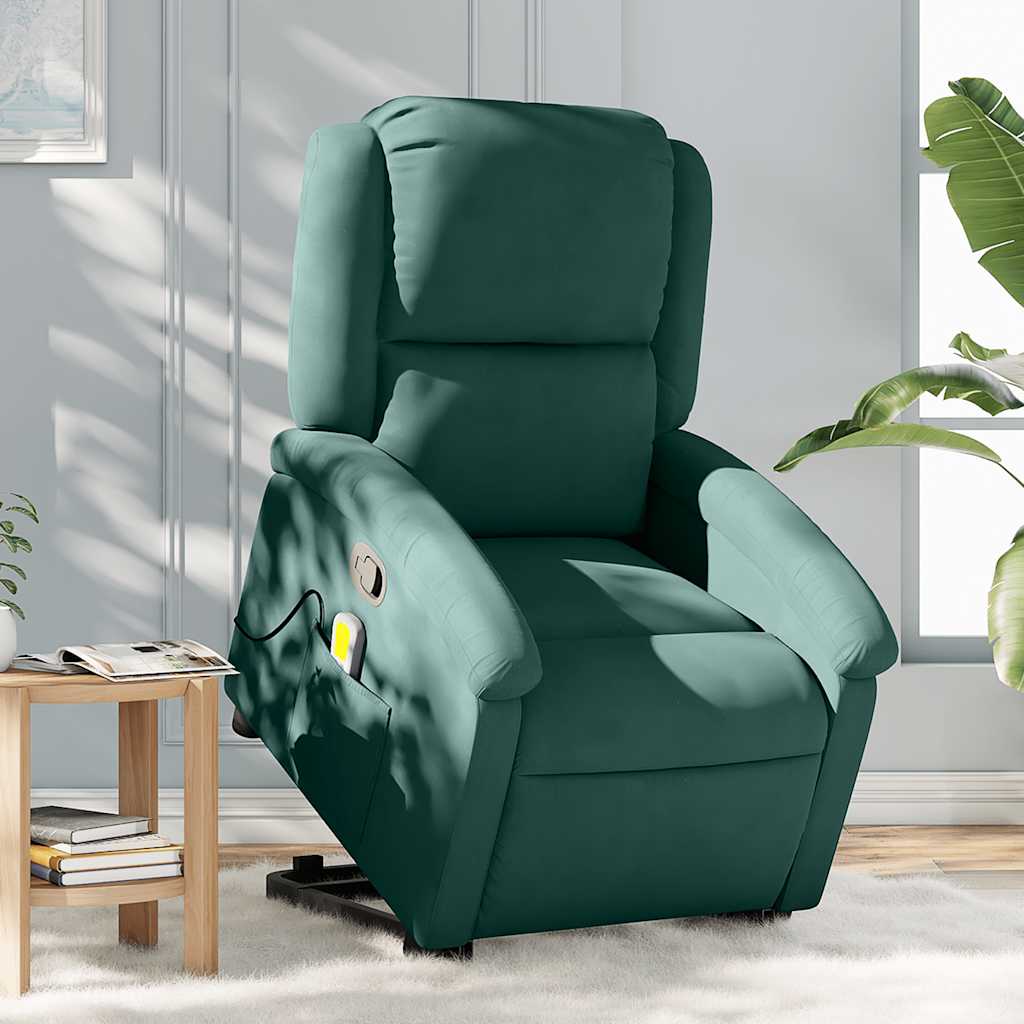 Electric Stand Up Massage Recliner Chair Velvet