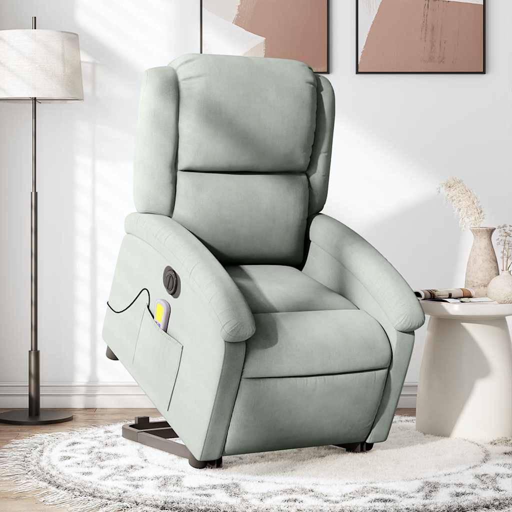 Electric Stand Up Massage Recliner Chair Velvet