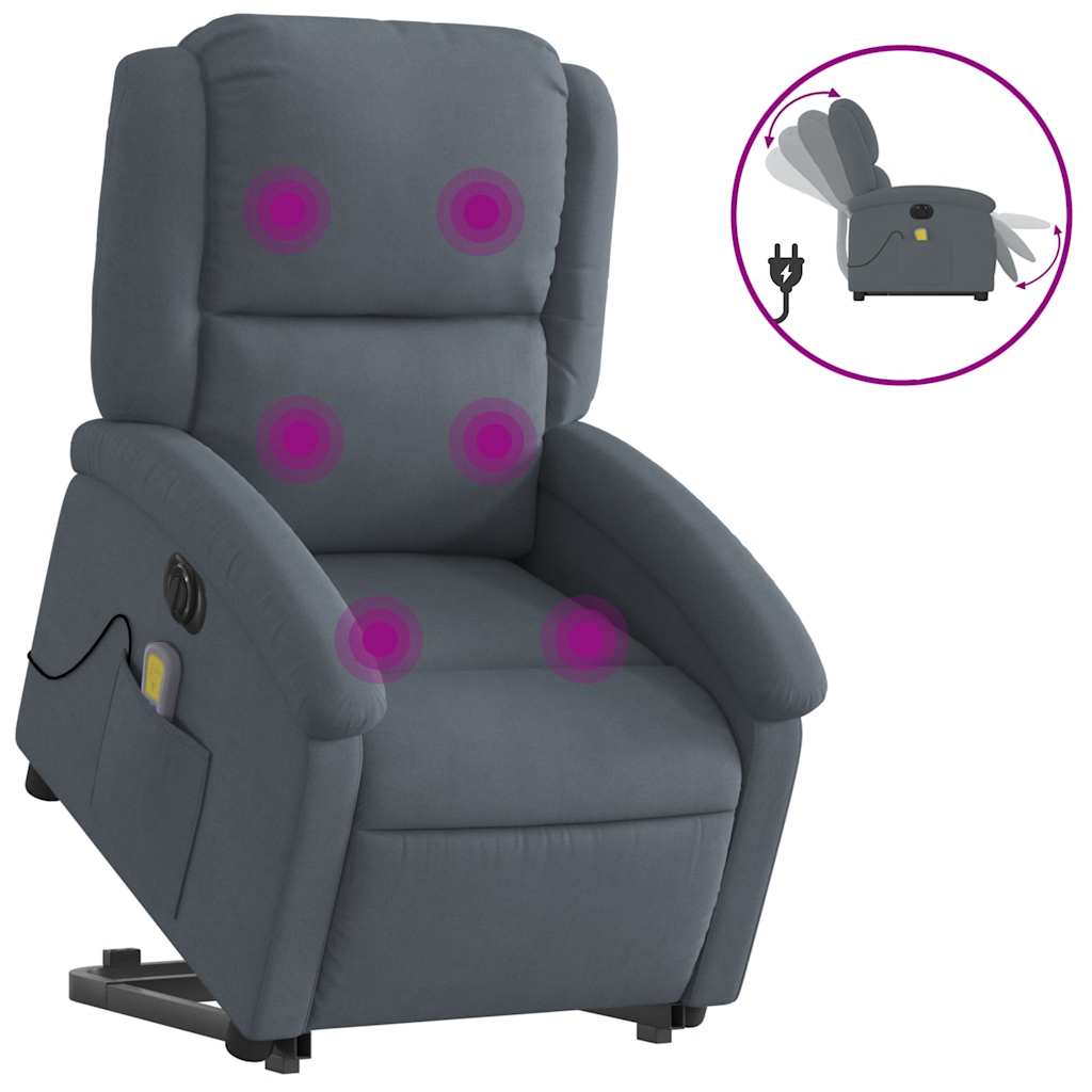 Electric Stand Up Massage Recliner Chair Velvet