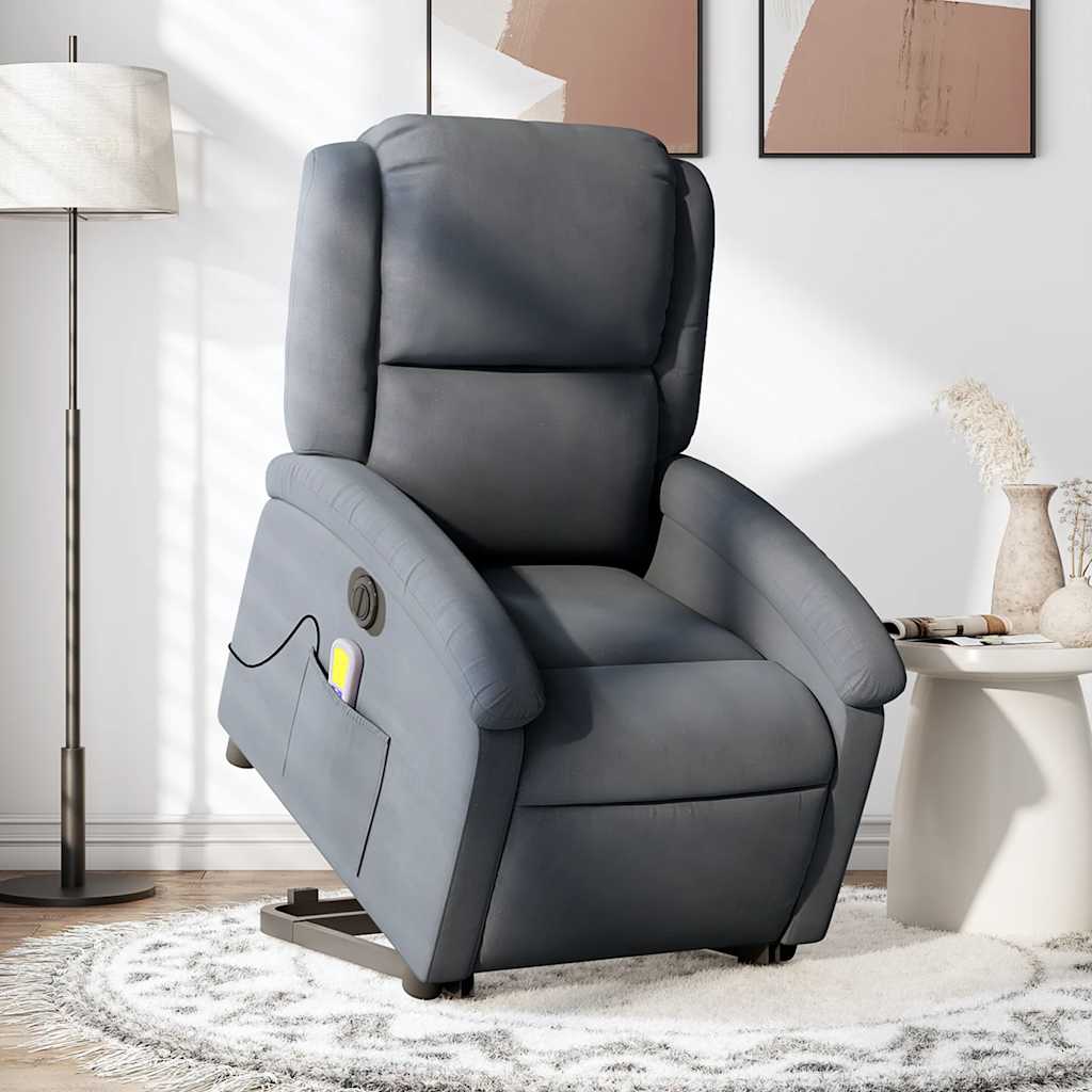 Electric Stand Up Massage Recliner Chair Velvet