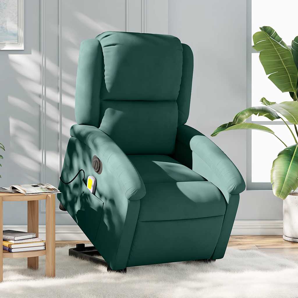 Electric Stand Up Massage Recliner Chair Velvet