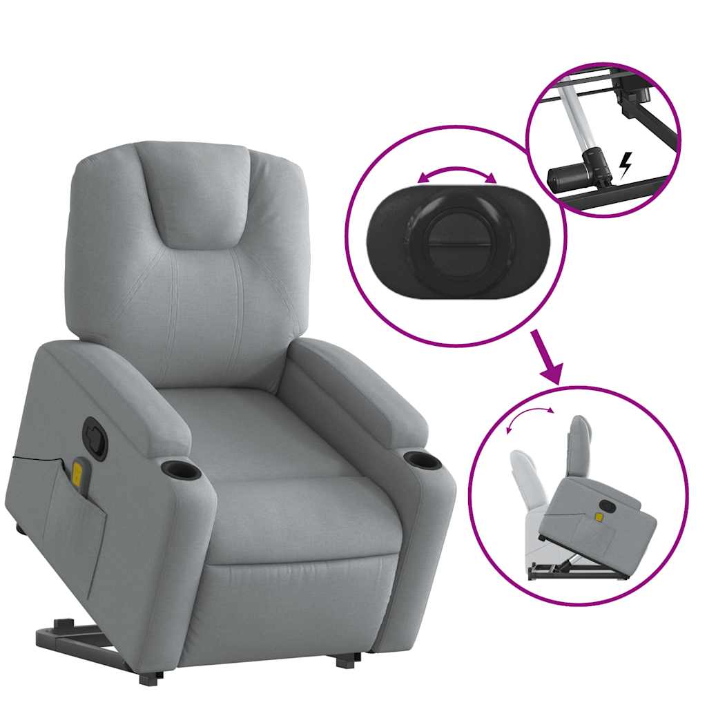 Stand Up Massage Recliner Chair Fabric