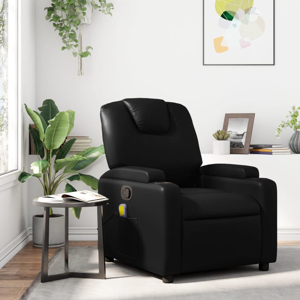 Electric Massage Recliner Chair Faux Leather