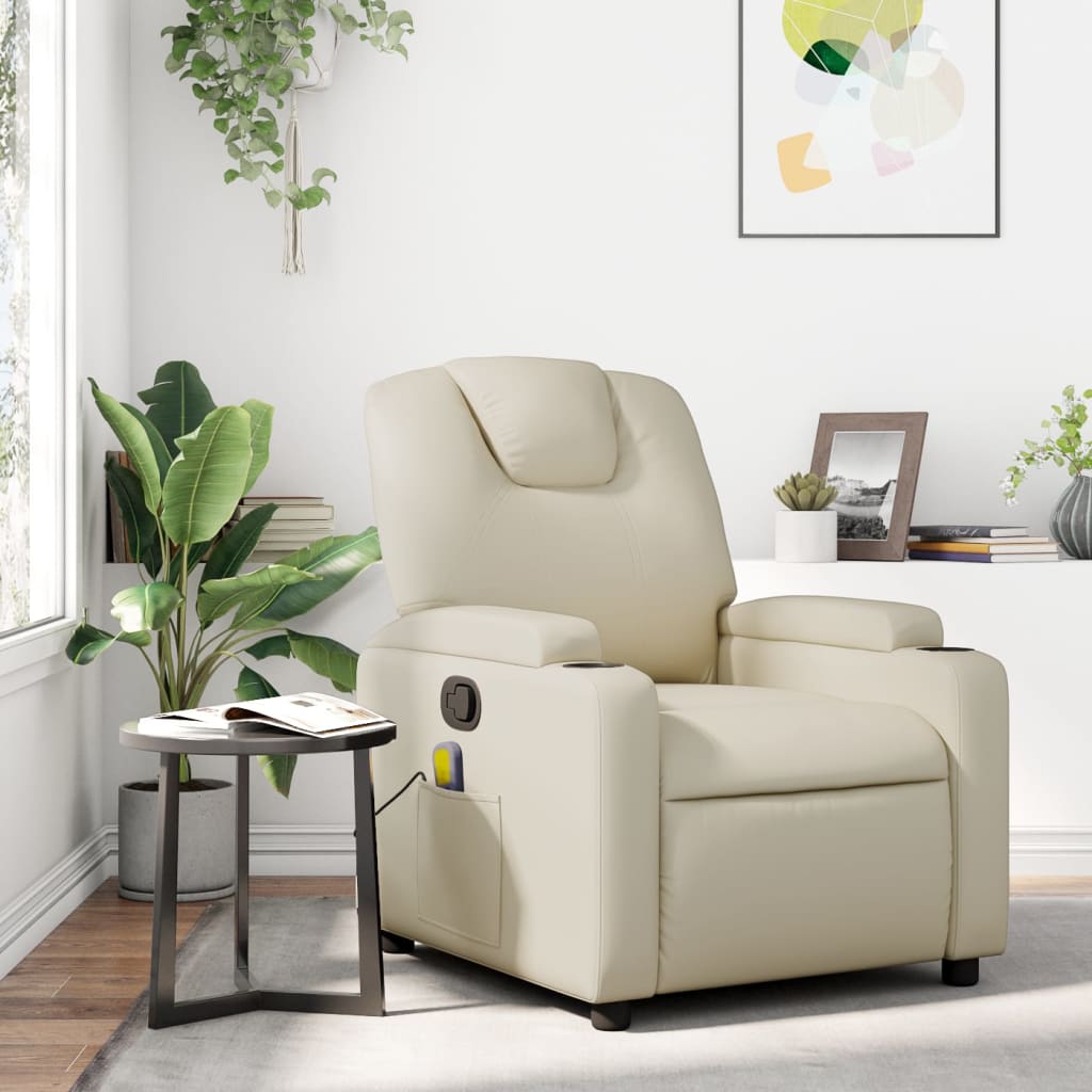 Electric Massage Recliner Chair Faux Leather