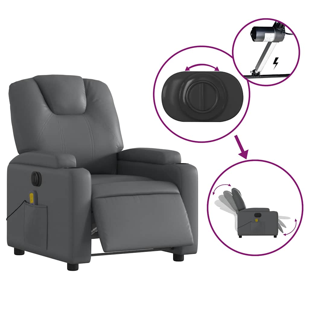 Electric Massage Recliner Chair Faux Leather