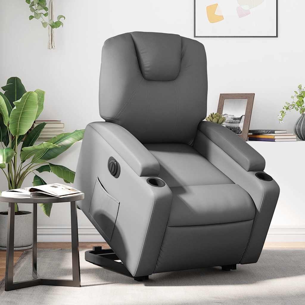 Electric Stand Up Massage Recliner Chair Faux Leather