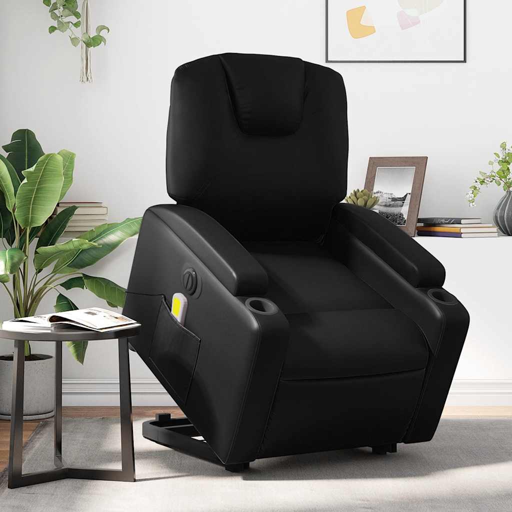 Electric Stand Up Massage Recliner Chair Faux Leather