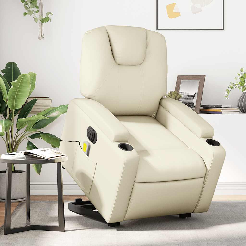 Electric Stand Up Massage Recliner Chair Faux Leather