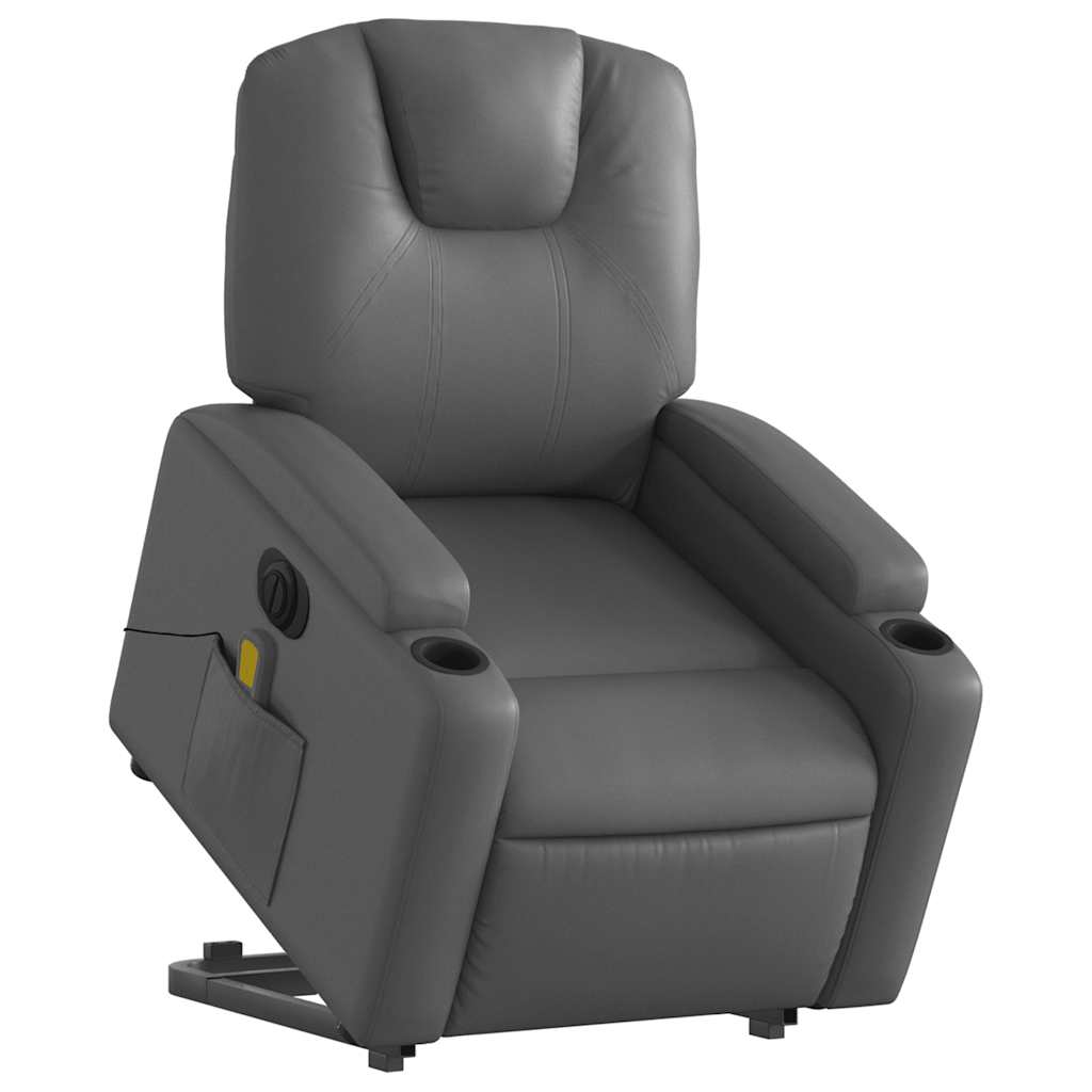 Electric Stand Up Massage Recliner Chair Faux Leather