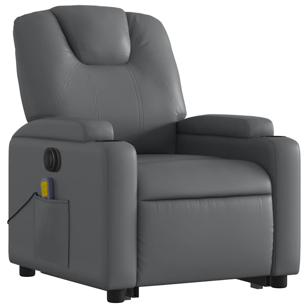 Electric Stand Up Massage Recliner Chair Faux Leather