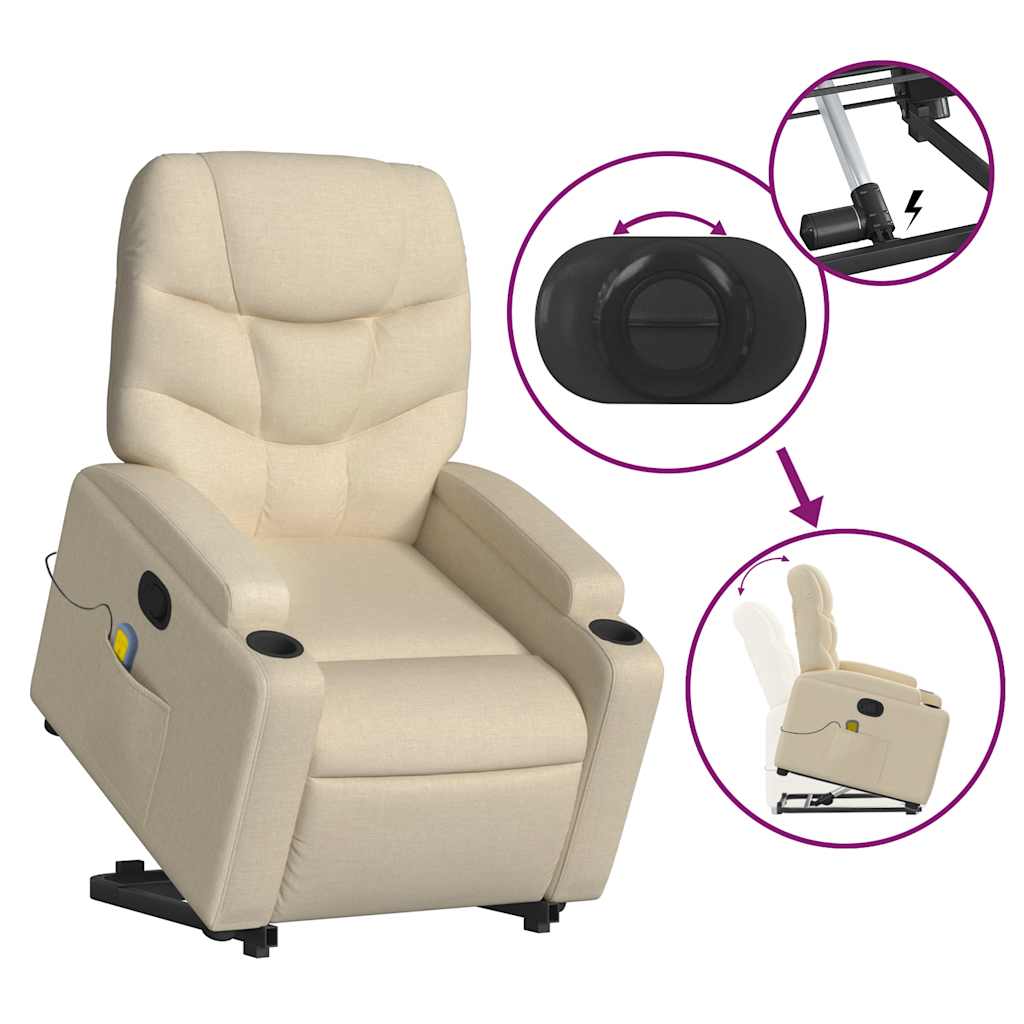 Stand Up Massage Recliner Chair Fabric