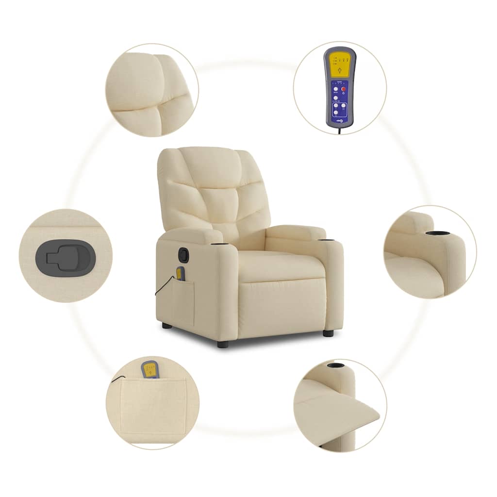 Stand Up Massage Recliner Chair Fabric