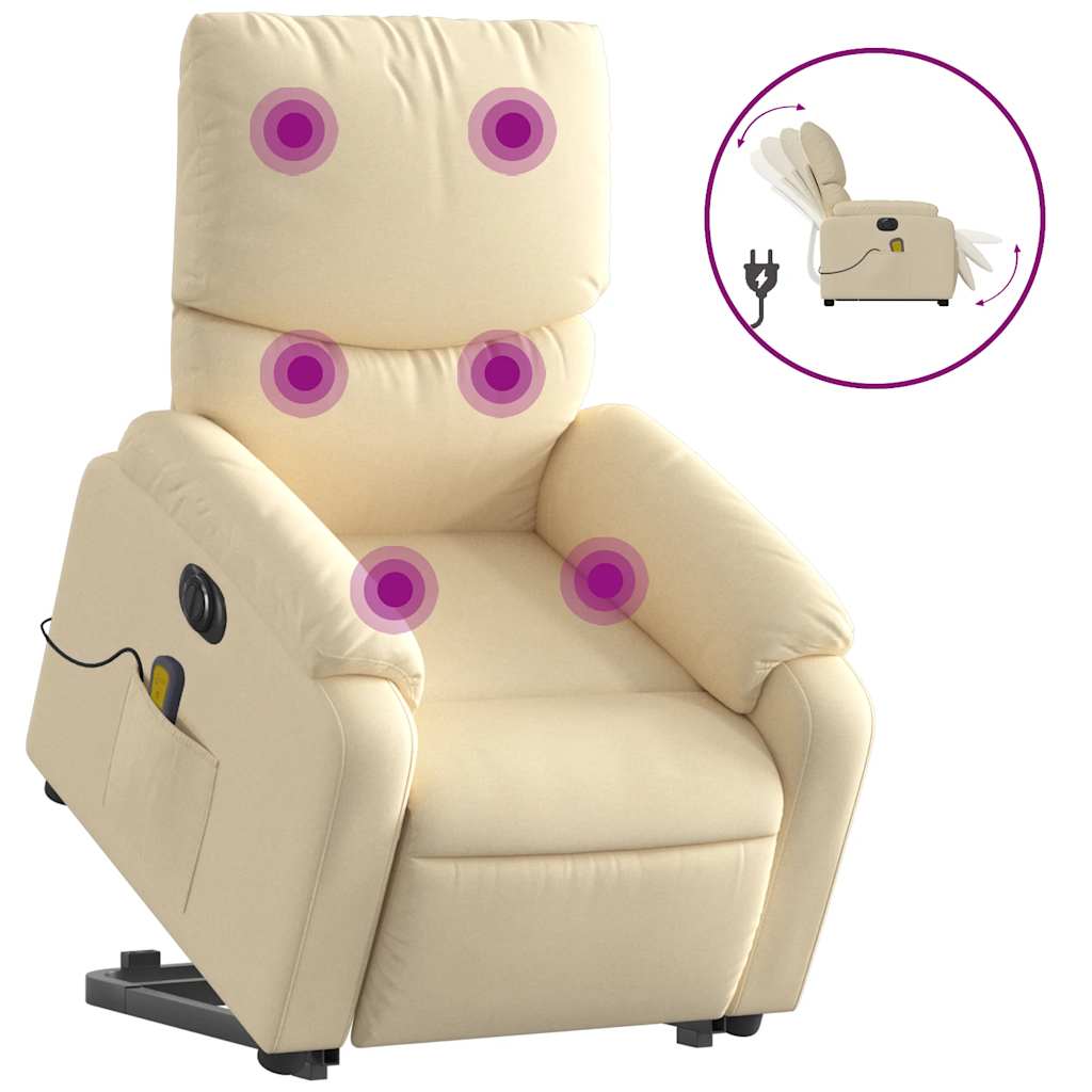 Electric Stand Up Massage Recliner Chair Fabric