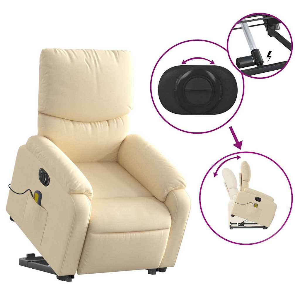 Electric Stand Up Massage Recliner Chair Fabric