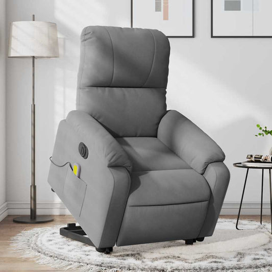 Electric Stand Up Massage Recliner Chair Microfiber Fabric