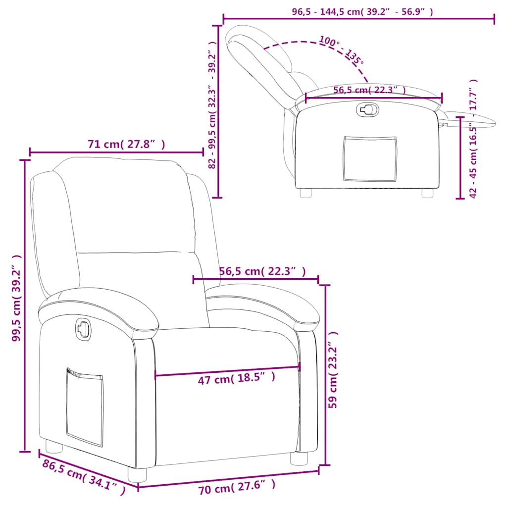 Recliner Chair Faux Leather