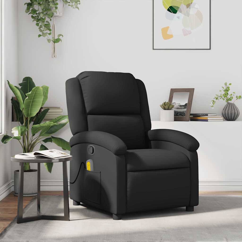 Massage Recliner Chair Real Leather