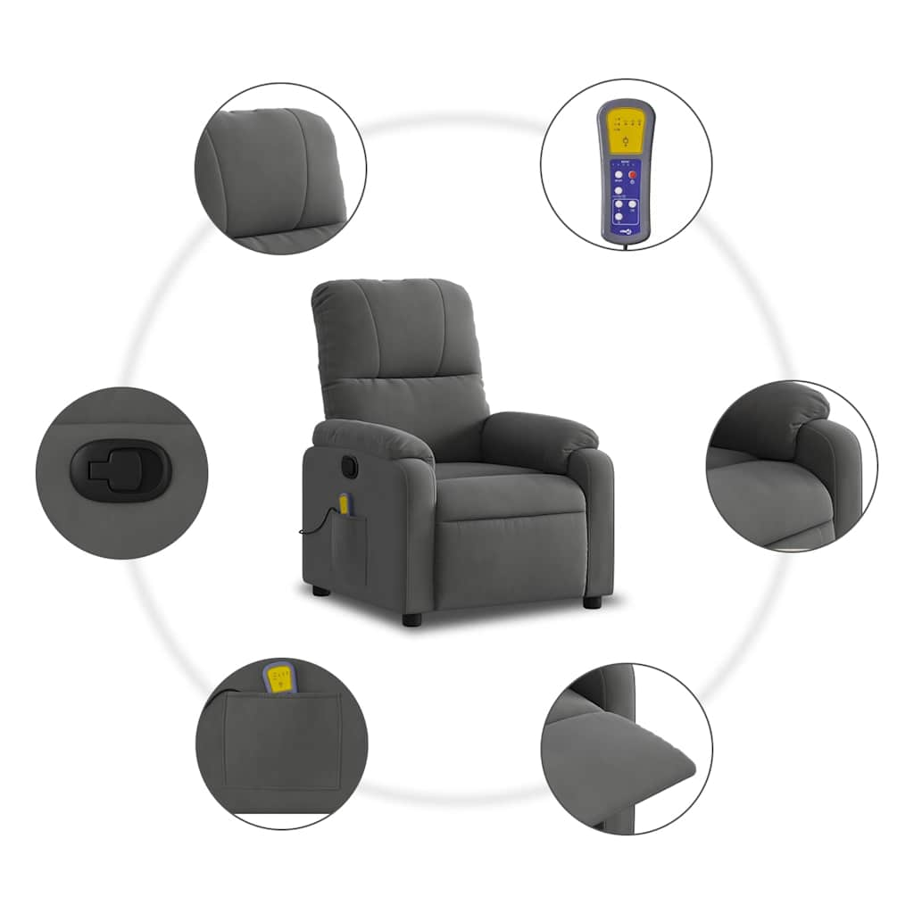 Massage Recliner Chair Microfiber Fabric