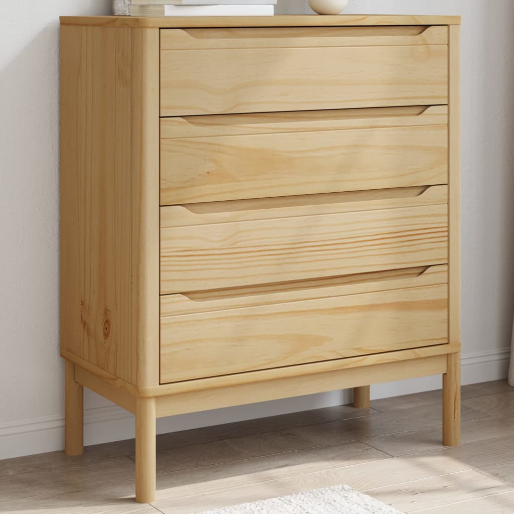 Chest Of Drawers Floro Solid Wood Pine