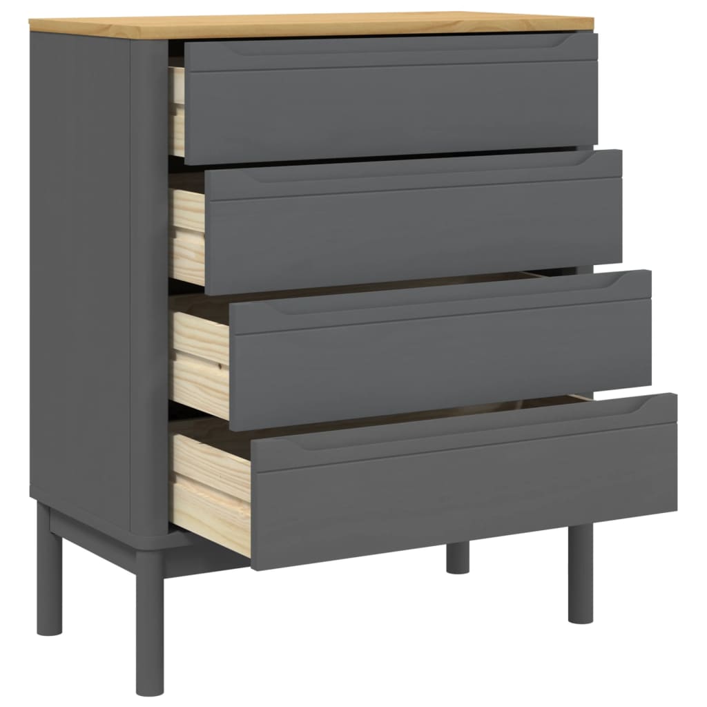 Chest Of Drawers Floro Solid Wood Pine