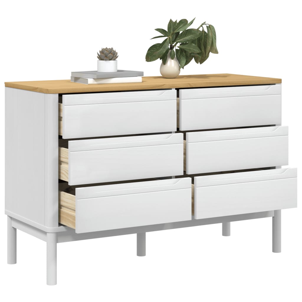 Chest Of Drawers Floro Solid Wood Pine