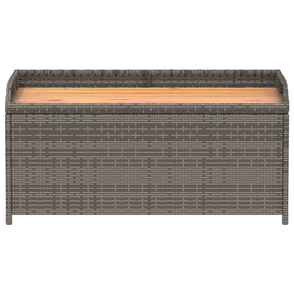 Storage Bench Poly Rattan And Acacia Wood