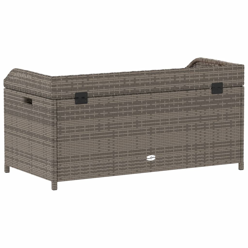 Storage Bench Poly Rattan And Acacia Wood