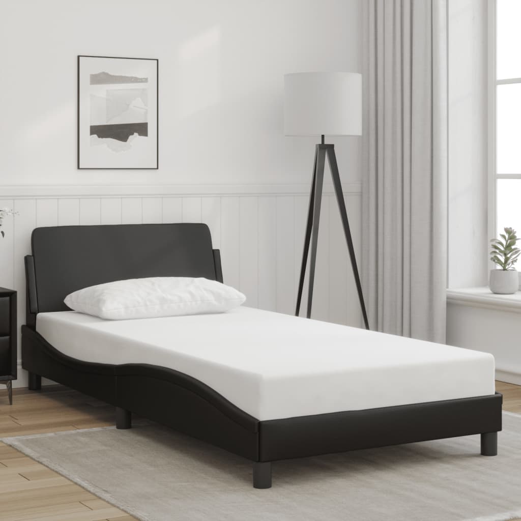 Bed Frame Without Mattress 39.4&quot;X79.9&quot; Faux Leather