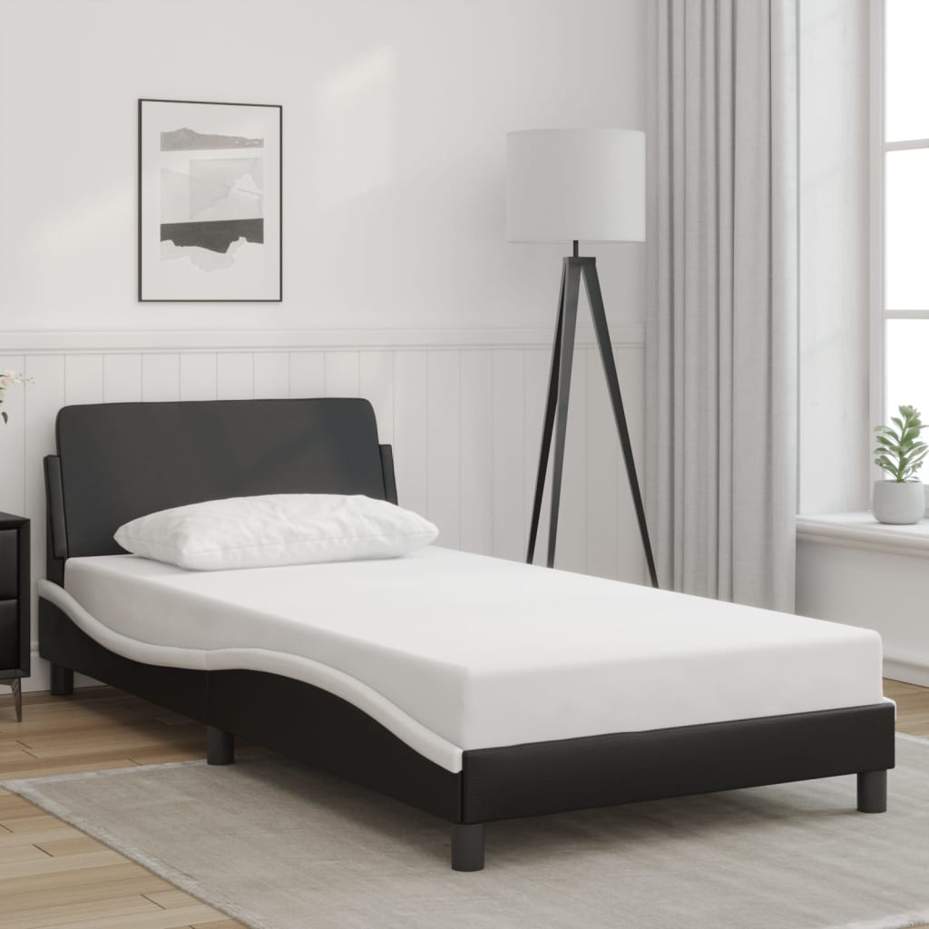 Bed Frame Without Mattress 39.4&quot;X79.9&quot; Faux Leather