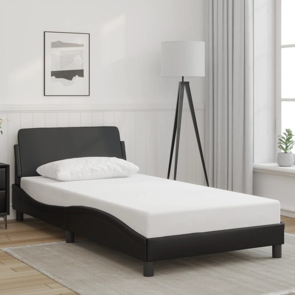 Bed Frame Without Mattress 39.4&quot;X79.9&quot; Faux Leather