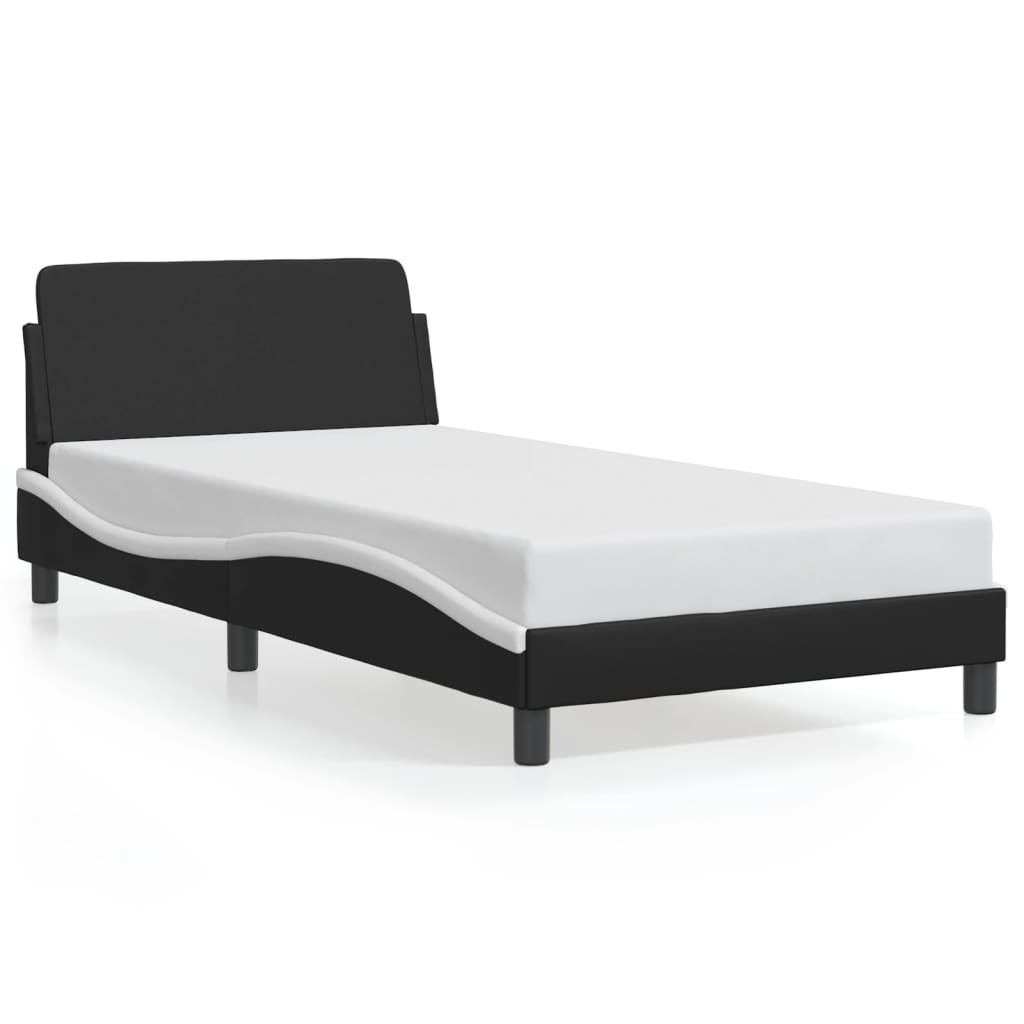 Bed Frame Without Mattress 39.4&quot;X79.9&quot; Faux Leather