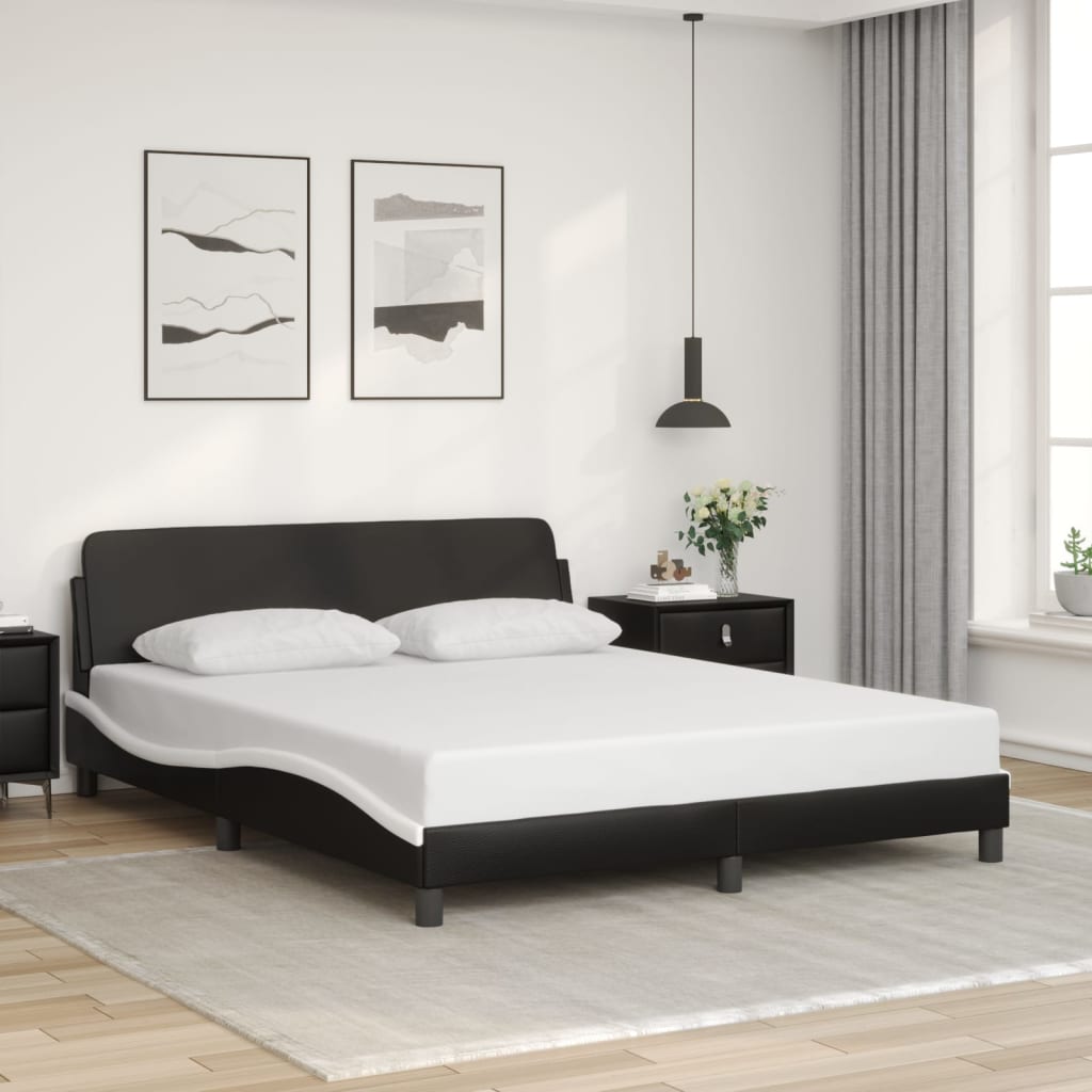 Bed Frame Without Mattress 39.4&quot;X79.9&quot; Faux Leather