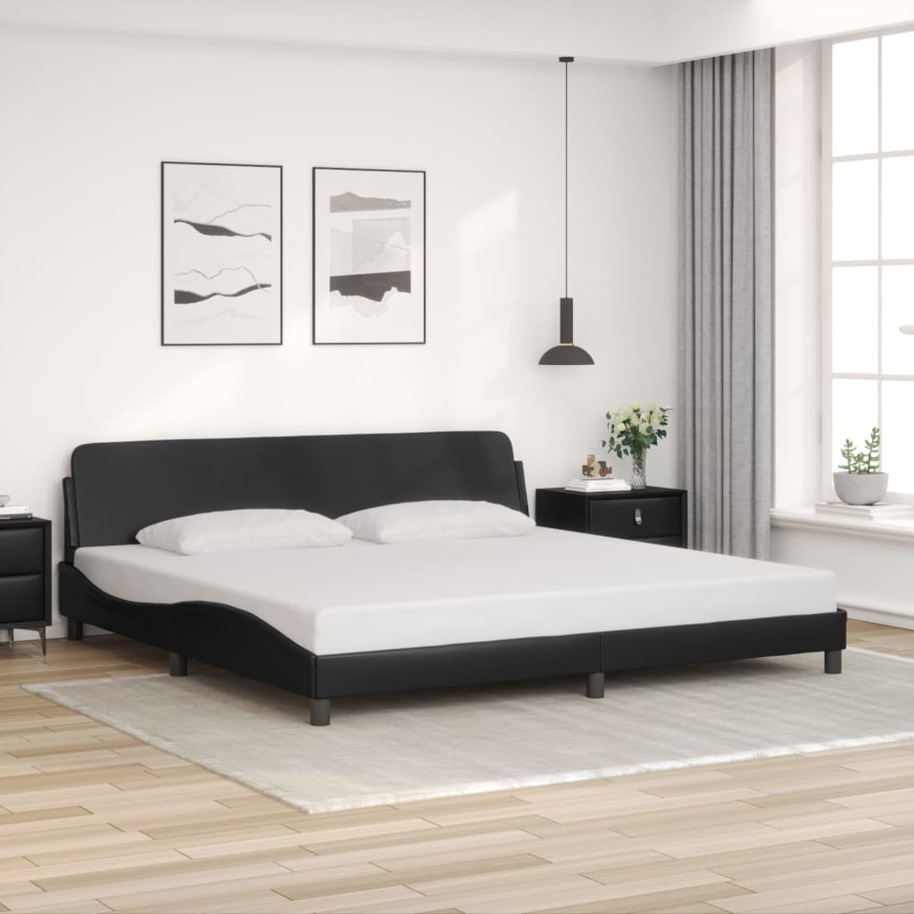 Bed Frame Without Mattress 39.4&quot;X79.9&quot; Faux Leather