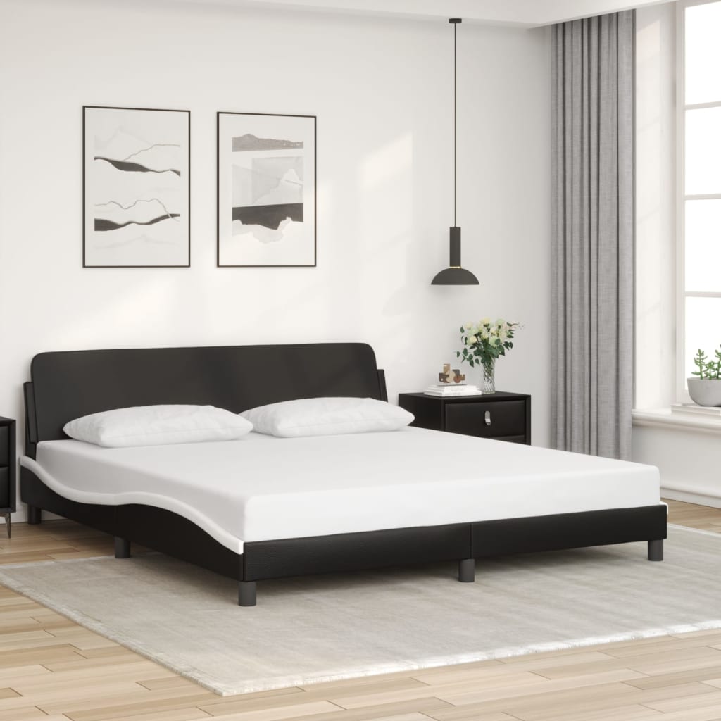 Bed Frame Without Mattress 39.4&quot;X79.9&quot; Faux Leather