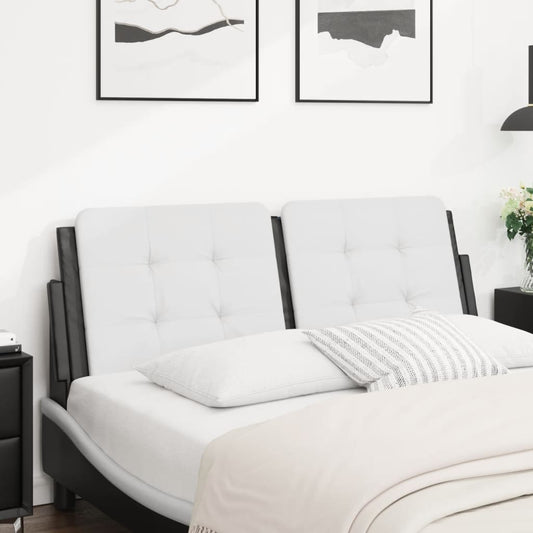 Headboard Cushion White And Black 53.9&quot; Faux Leather