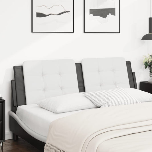 Headboard Cushion White And Black 59.8&quot; Faux Leather