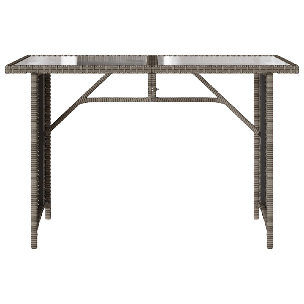 Patio Table With Top 43.3&quot;X26.8&quot;X27.6&quot; Poly Rattan