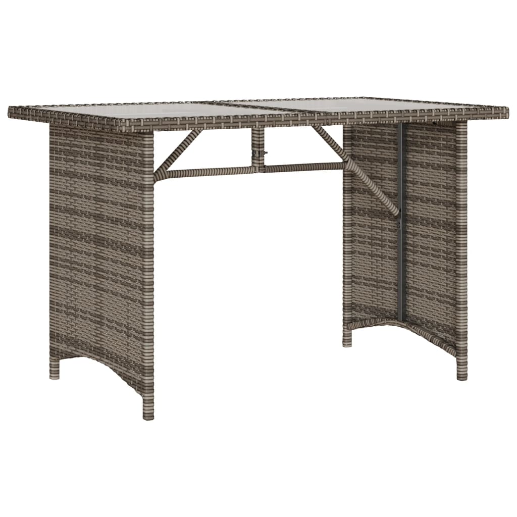 Patio Table With Top 43.3&quot;X26.8&quot;X27.6&quot; Poly Rattan