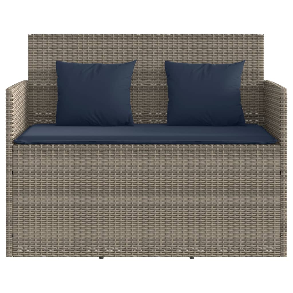 Patio Bench With Cushions Poly Rattan