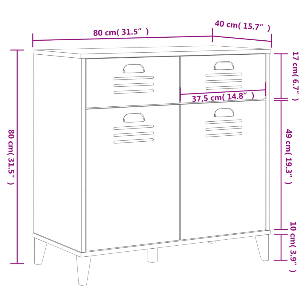 Sideboard Viken 31.5&quot;X15.7&quot;X31.5&quot; Engineered Wood