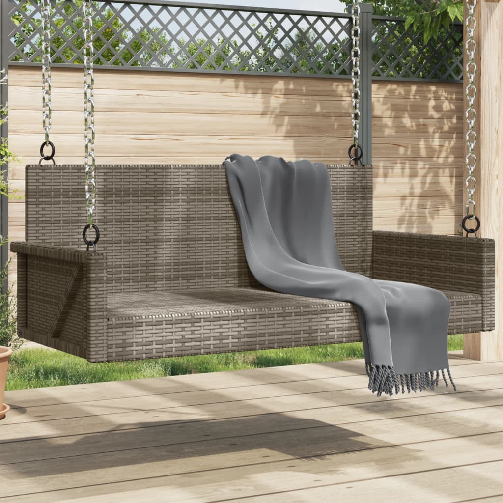 Swing Bench 46.9&quot;X22&quot;X18.9&quot; Poly Rattan