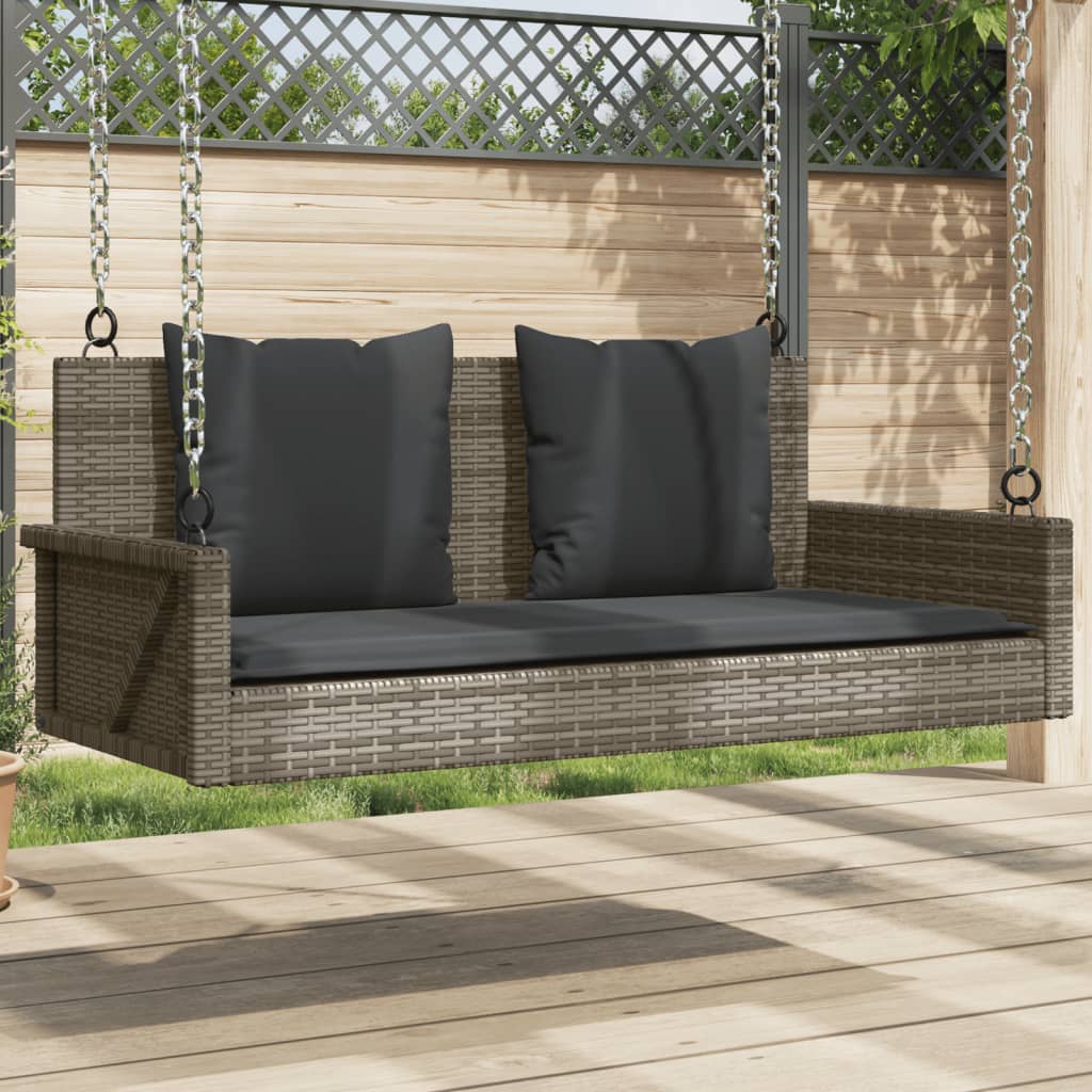 Swing Bench 46.9&quot;X22&quot;X18.9&quot; Poly Rattan