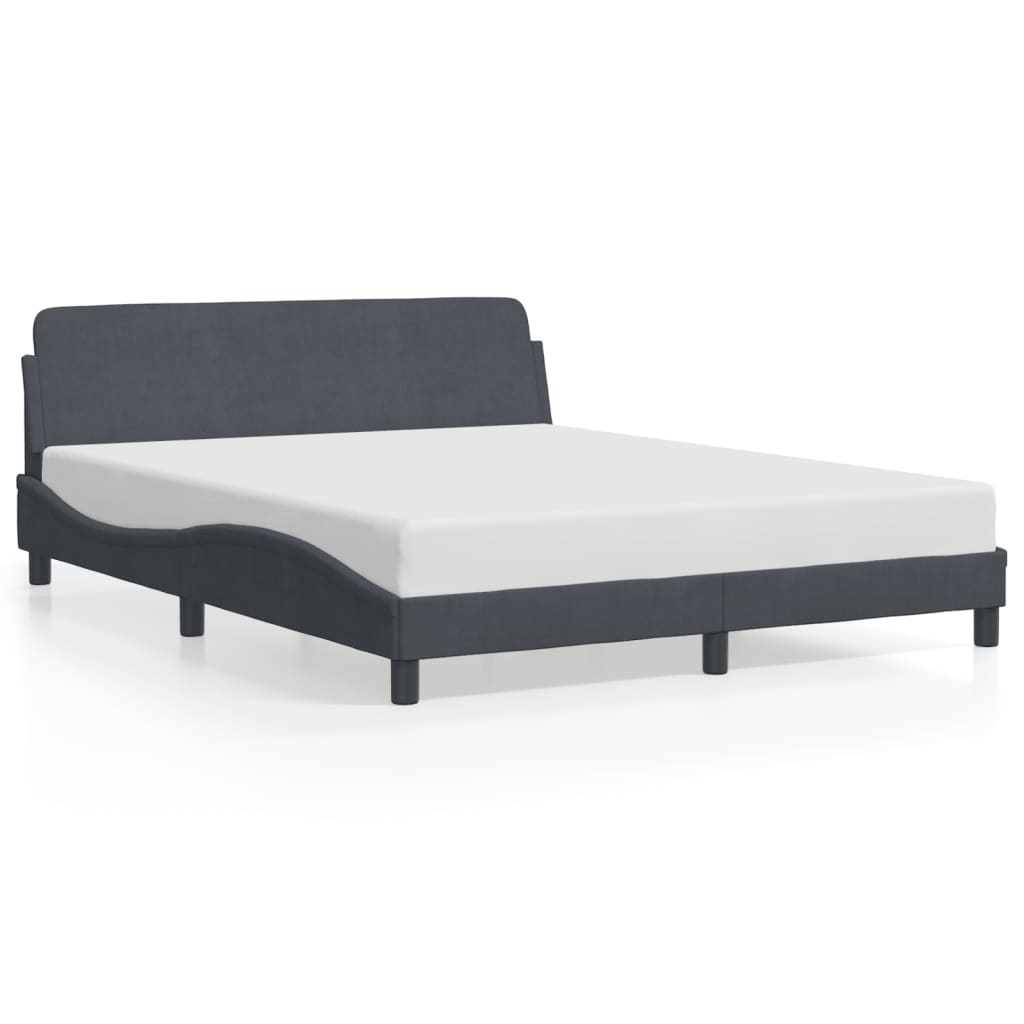 Bed Frame Without Mattress 59.8&quot;X79.9&quot; Velvet