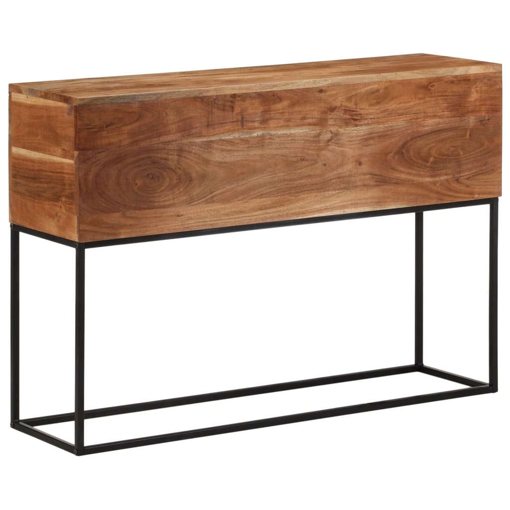 Console Table 43.3&quot;X11.8&quot;X29.5&quot; Solid Wood Acacia And Iron