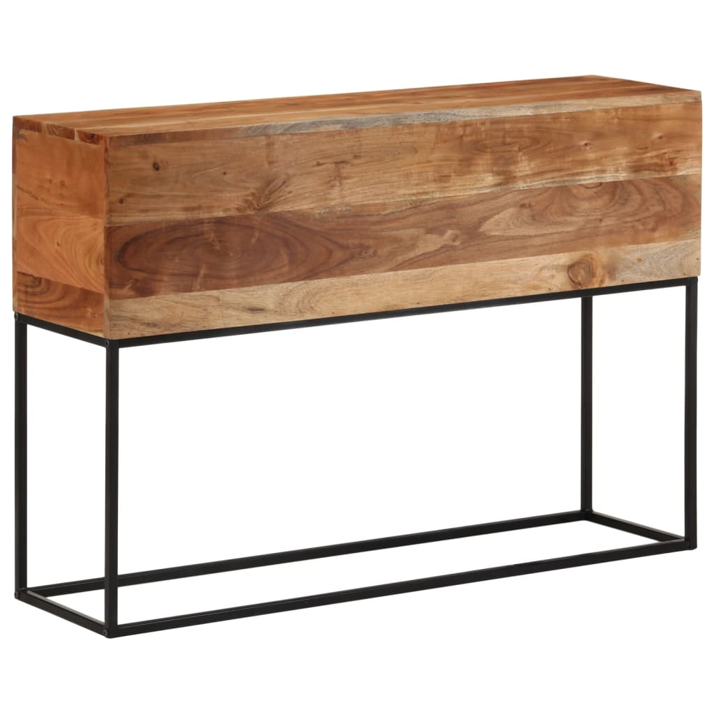 Console Table 43.3&quot;X11.8&quot;X29.5&quot; Solid Wood Acacia And Iron