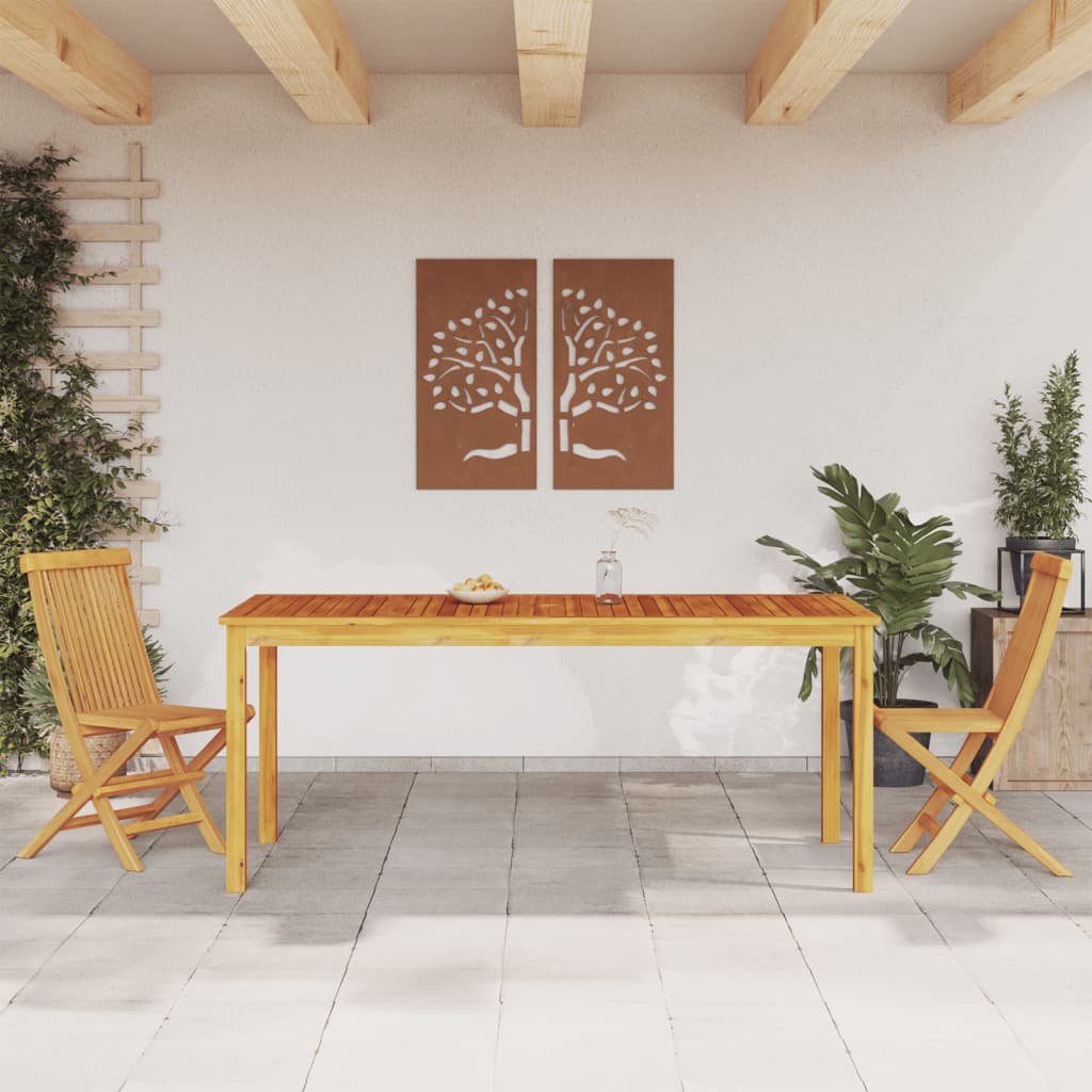 Patio Dining Table Solid Wood Acacia