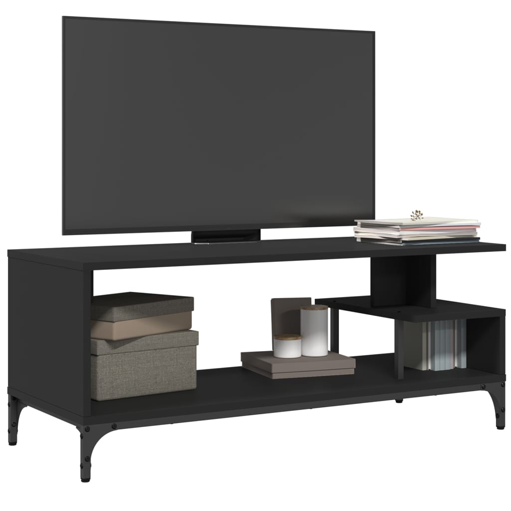 Tv Stand 40.2&quot;X15.7&quot;X16.1&quot; Engineered Wood And Powder-Coated Steel